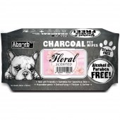 Absorb Plus Charcoal Pet Wipes - Floral
